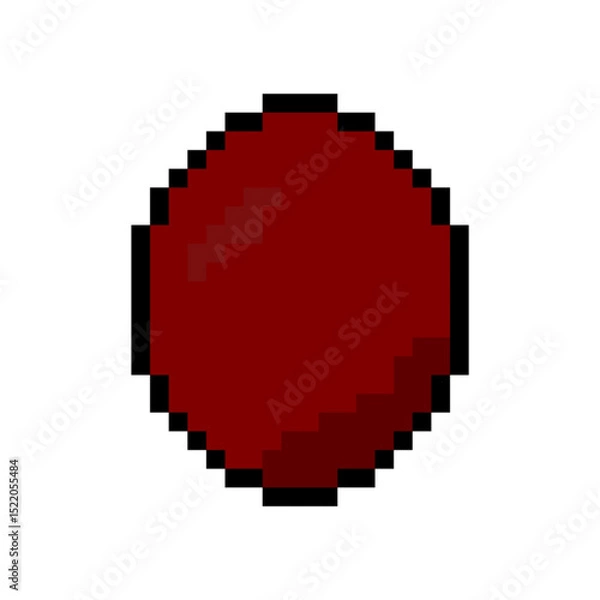 Fototapeta maroon pixel egg