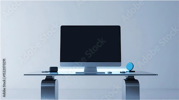 Obraz computer monitor with blank screen