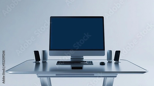Obraz laptop computer and speaker phon for business