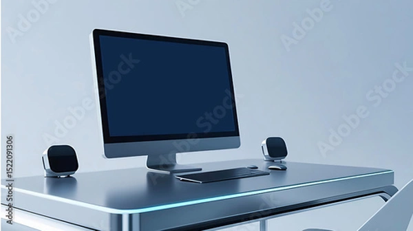 Obraz computer monitor on the table for business
