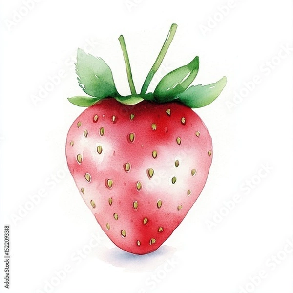 Fototapeta Fresh Red Strawberry With Green Leaves And Bright Texture
