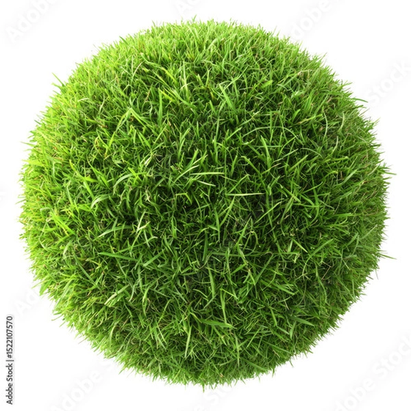 Obraz Lush Green Grass Sphere Texture for Natural Landscapes and Designs