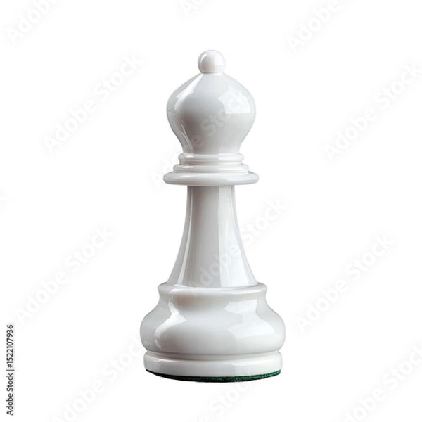 Obraz Elegant White Pawn Chess Piece on Black Background for Strategy Themes