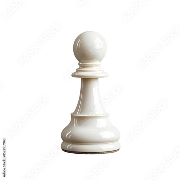 Obraz Elegant White Chess Pawn on a Simple Black Background