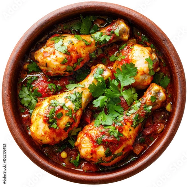 Obraz Savory Chicken Drumsticks in Rich Tomato Sauce with Herbs