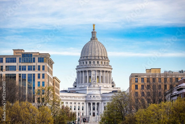 Obraz View of Capitol Building from Monona Terrace