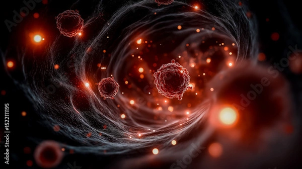 Fototapeta Nanobots Approach Tumor