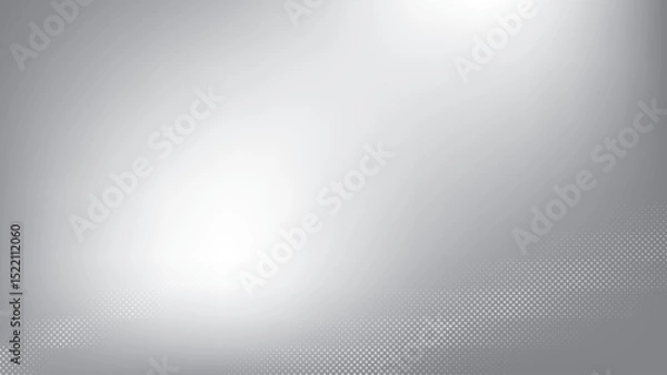 Fototapeta Abstract white and gray gradient background with dot pattern, halftone effect. Vector illustration.
