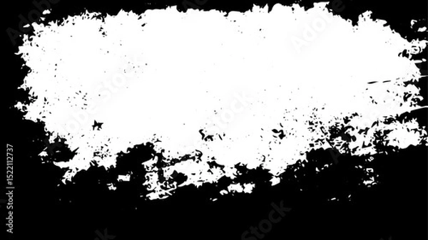 Fototapeta Chaotic Grunge Border Frame with Rough Textured Splatter and Blank Center