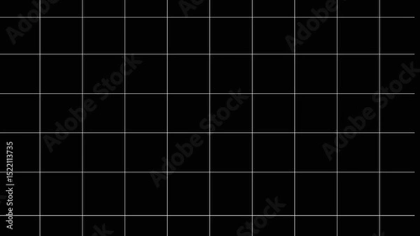 Fototapeta A simple black grid pattern with white lines creating a structured and minimalist background design