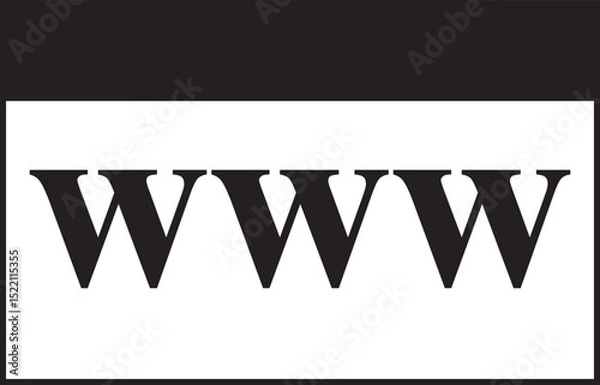 Fototapeta Vector illustrations used in the World Wide Web browser symbol