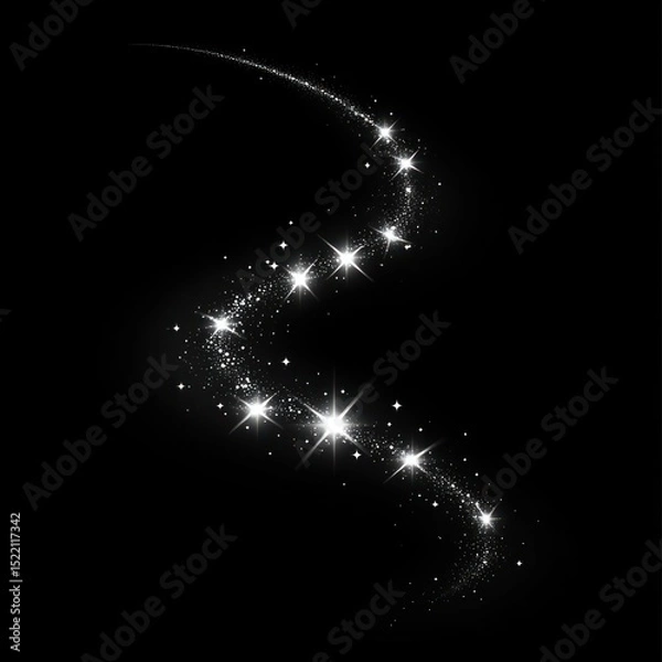 Fototapeta A vector glowing light effect illustration lighting design.