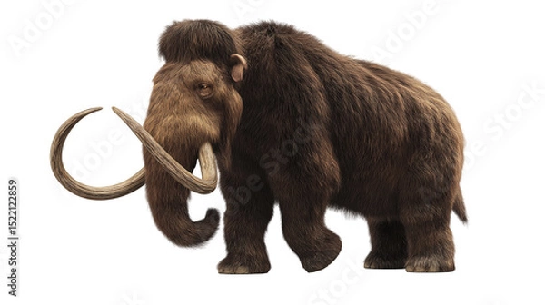 Obraz Mammoth isolated on white and transparent background, cut out png