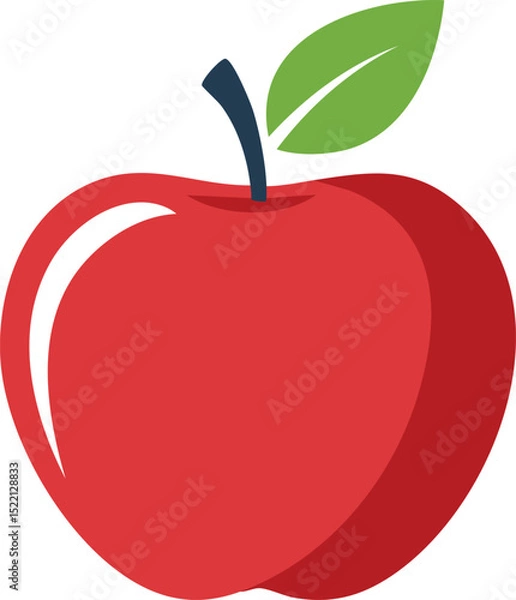 Fototapeta red apple vector illustration