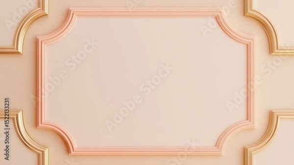 Obraz Simple card design with elegant borders