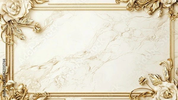 Obraz Horizontal layout card with gold borders