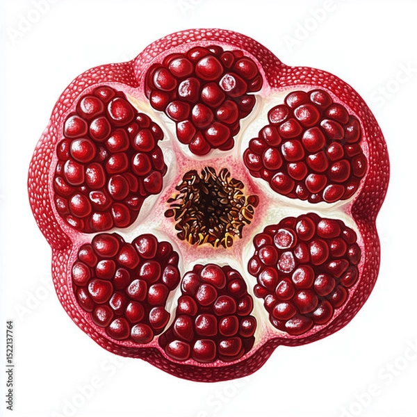 Obraz pomegranate fruit isolated on white