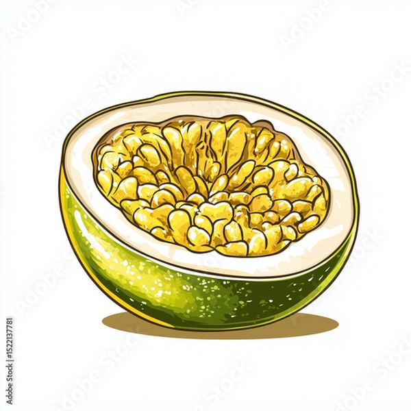 Obraz passion fruit isolated on white background