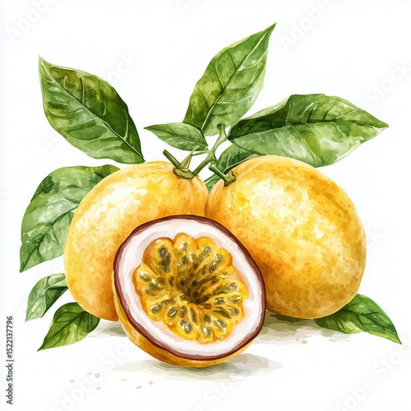 Obraz passion fruit isolated on white background