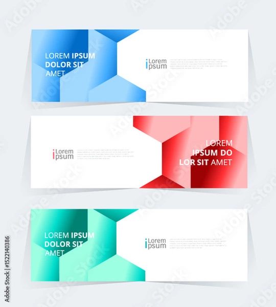 Fototapeta Geometric banner design with Vector presentation template.