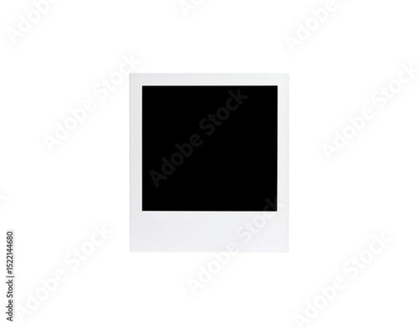 Fototapeta Clean White Polaroid Frame with a Classic Square Format and Retro Aesthetic