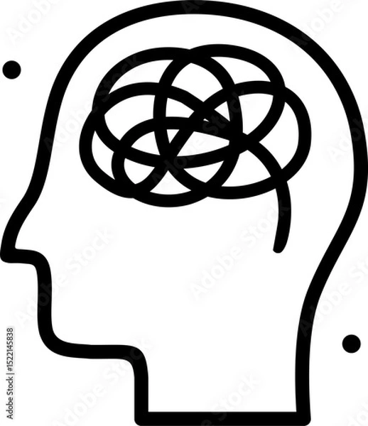 Fototapeta Psychological disorders icon, explore the complexities  their symptoms treatments and impact on mental well being. Learn about various mental health conditions and available support