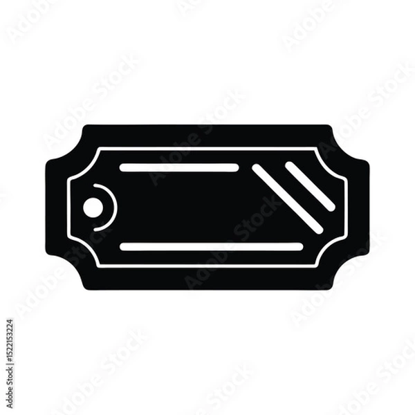 Fototapeta Ticket Icon Vector Flat and Clean Look