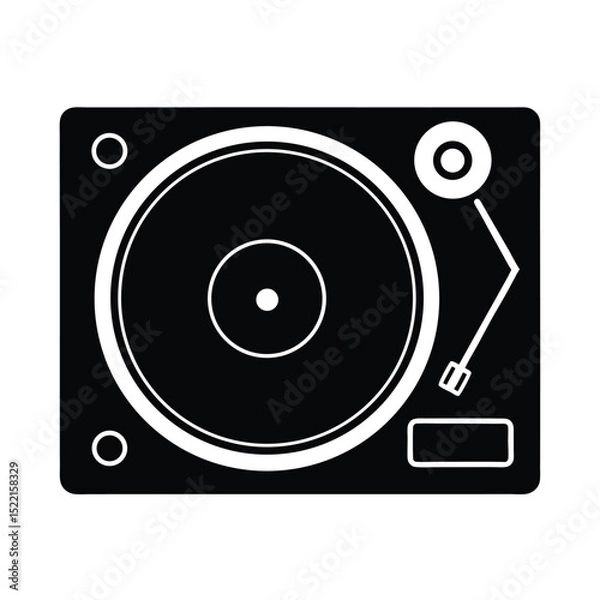 Fototapeta Turntable Icon Vector Flat And Clean Look
