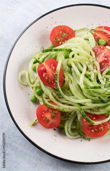Obraz Vegetable noodles salad.