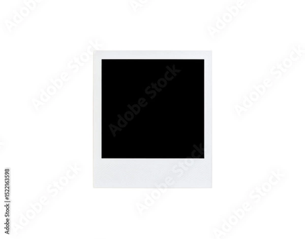Fototapeta Textured White Border of a Classic Instant Photo Frame with Empty Center