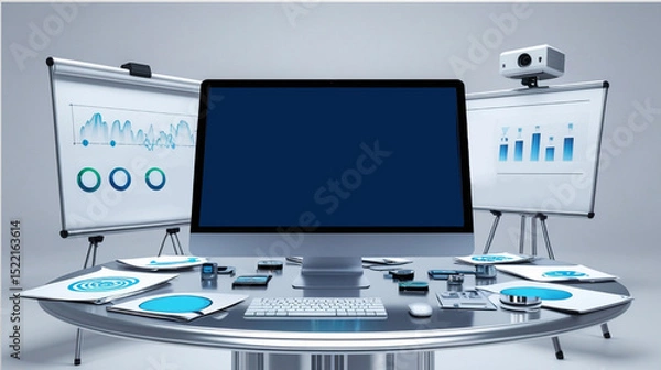 Obraz computer monitor in business room
