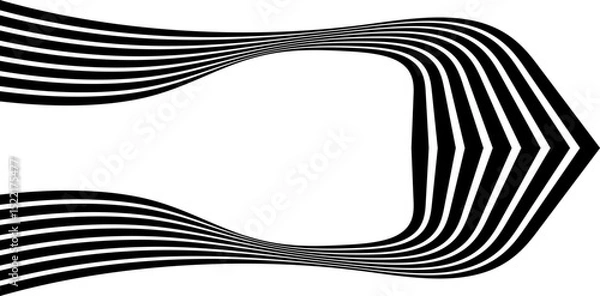 Fototapeta Abstract perspective line stripes with 3d dimensional effect