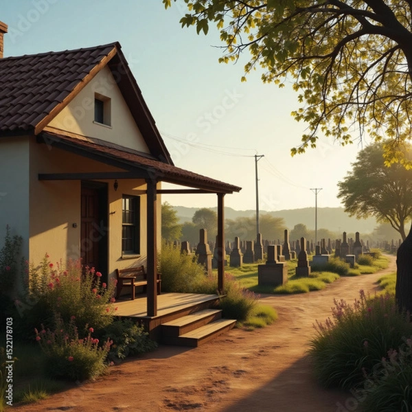 Obraz house on the road