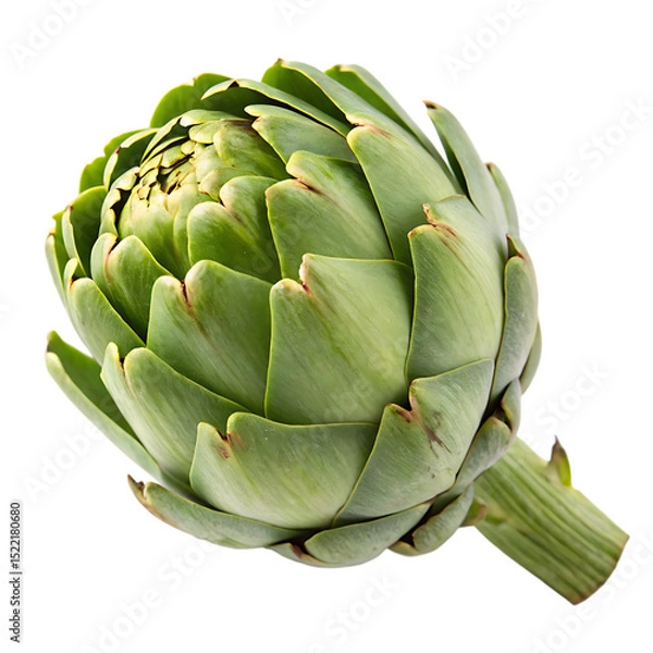 Fototapeta An artichoke whole isolated on a transparent background
