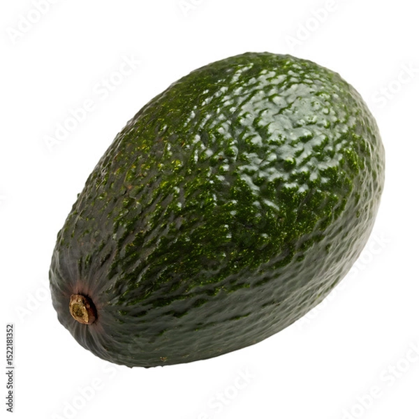 Fototapeta A whole avocado hass isolated on a transparent background