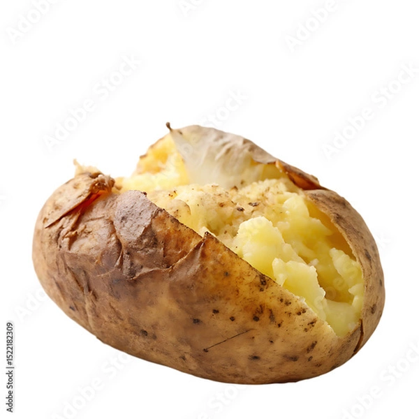 Fototapeta A baked potato isolated on a transparent background