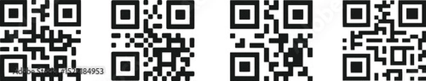 Fototapeta QR code icon vector 