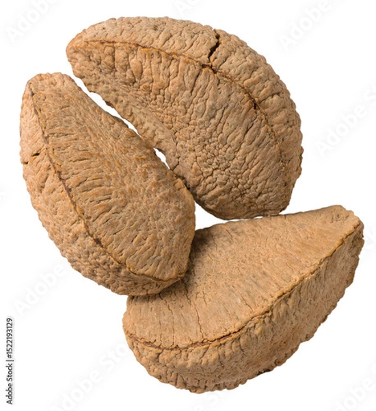 Fototapeta In-sell Brazil nut isolated on the white background, top view.