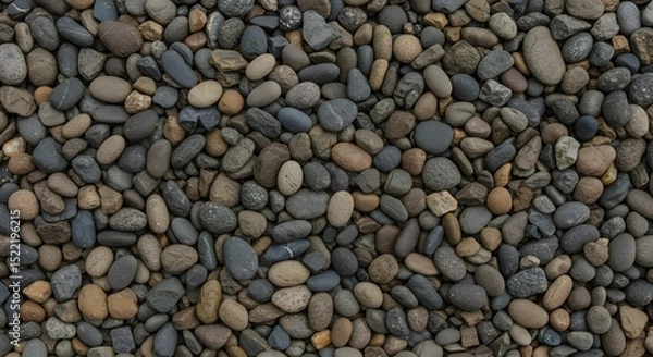 Fototapeta Natural Stone Texture A Collection of Smooth and Rough Pebbles