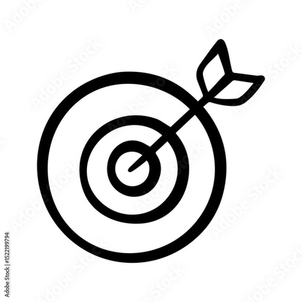 Obraz Dartboard doodle vector icon