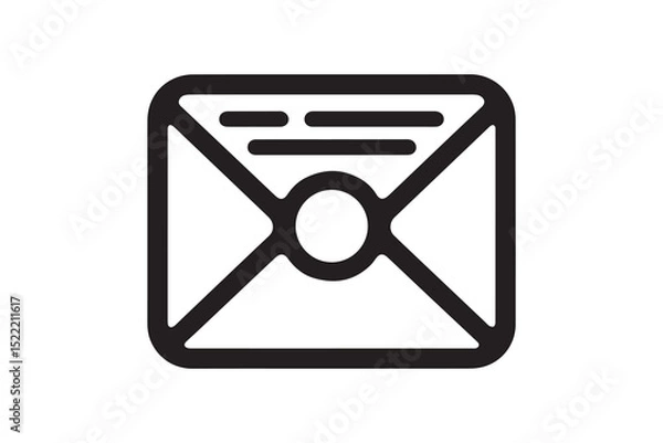 Obraz Letter icon, envelope, message symbol, isolated on transparent background.