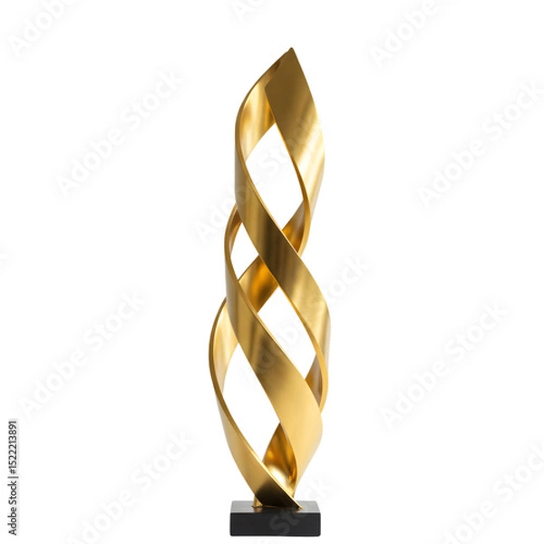 Obraz Gold Intertwined Sculpture transparent background