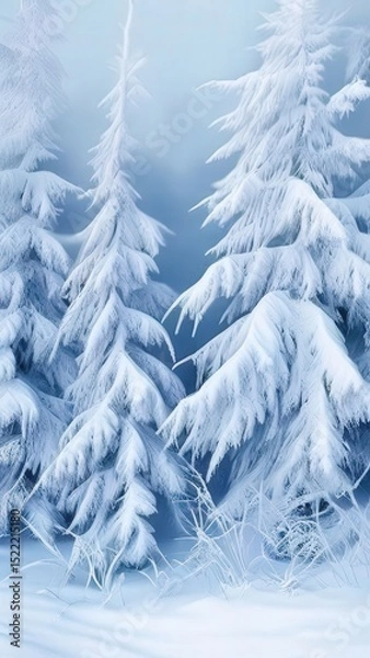 Fototapeta an AI Image Generator, Intricate Frost Patterns on a Frozen Surface