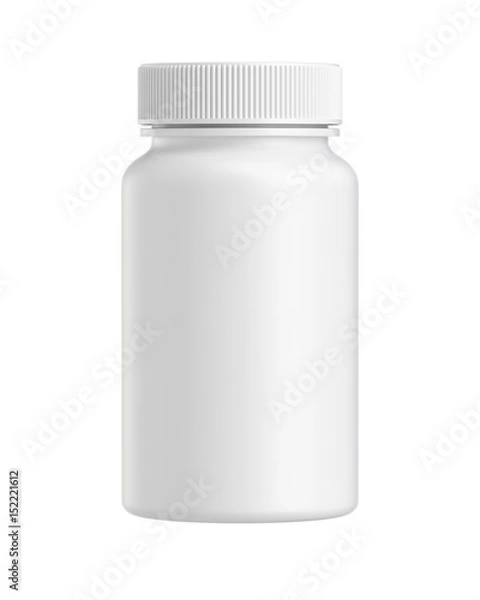 Fototapeta white plastic bottle isolated on white background, 3D rendering