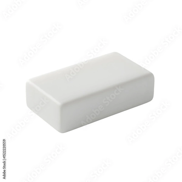 Fototapeta Plain White Rectangular Block transparent background