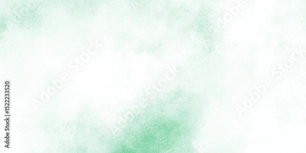 Obraz Abstract green color clouds background, Vibrant clear green texture with puffy and blurry natural clear clouds, grunge light mint green watercolor background clouds texture backdrop.