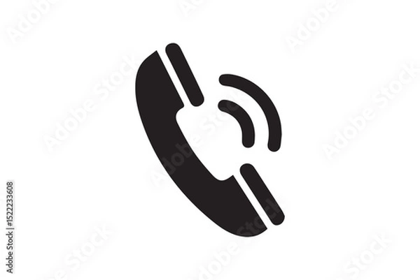 Obraz Phone icon, call symbol, contact sign, mobile phone isolated on transparent background. Icon for app or website.
