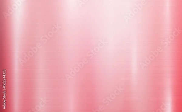Fototapeta Vector pink metallic tones background. Abstract gradient bright and shiny light reflection brushed steel metal texture. Illustration for background, backdrop, web, wallpaper, print and design artwork.