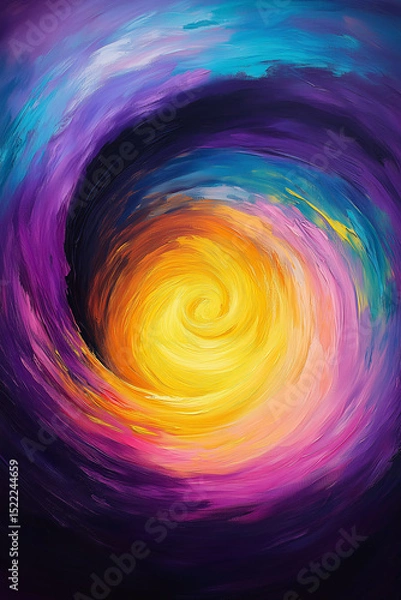 Fototapeta Digital Art - Drawing of a colorful vortex