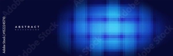 Fototapeta Dark blue abstract background with geometric lines, plaid, modern colors for presentation, web banner, cover